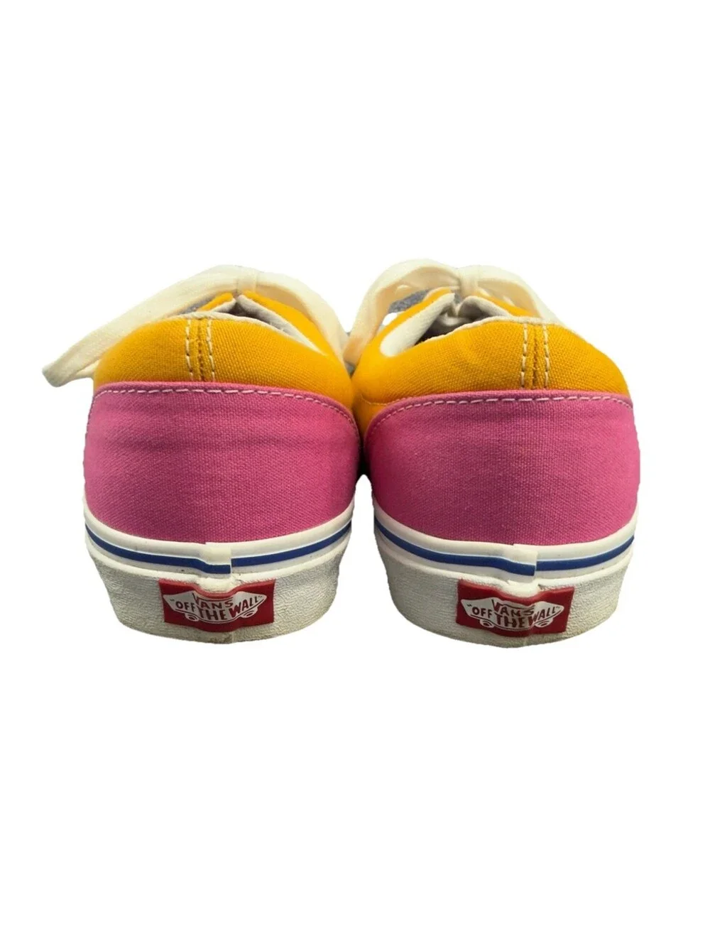 Vans Era Multi Colorblock Low Top Canvas Sneakers Mens 9 Blue Yellow Pink